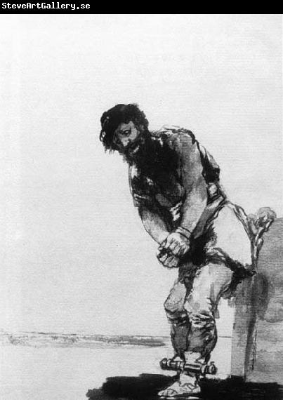 Francisco de goya y Lucientes Chained Prisoner